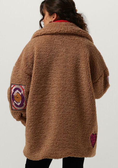 GOOSECRAFT Manteau Teddy GC KATE BADGE JACKET en cognac - large