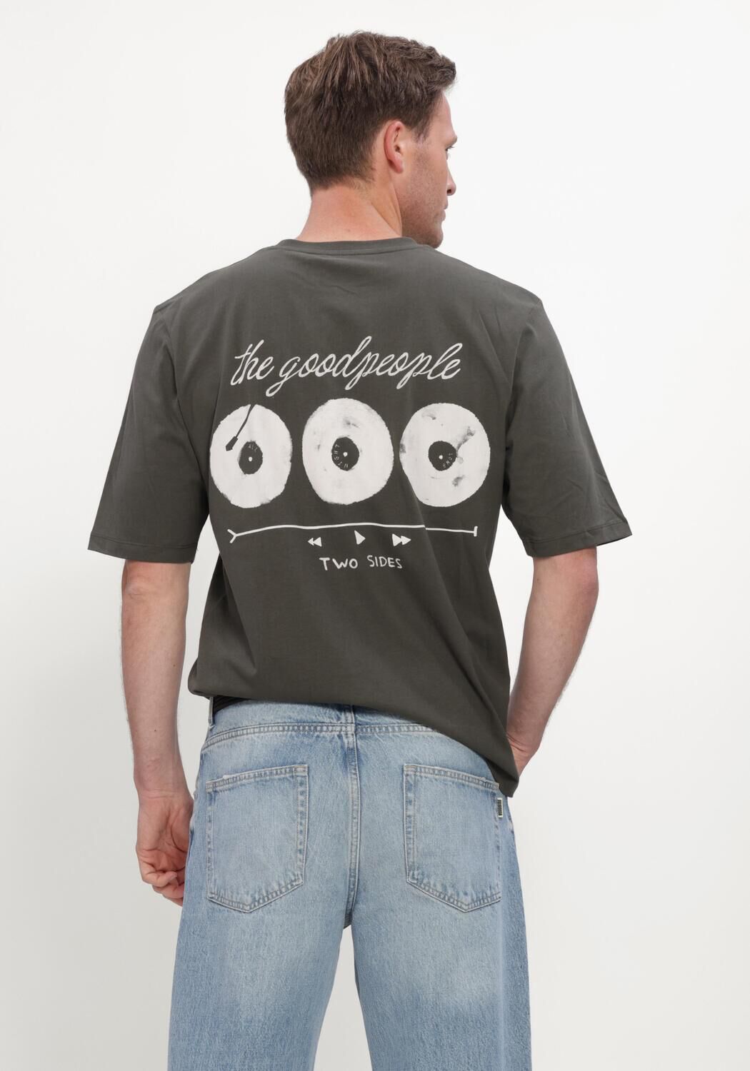 THE GOODPEOPLE T-shirt TUUR Vert fonc&eacute; - large