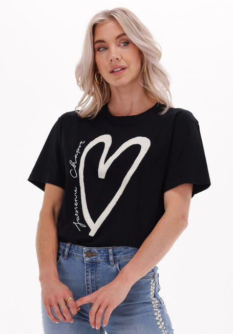 Zwarte FABIENNE CHAPOT T-shirt BERNARD HEART T-SHIRT - large