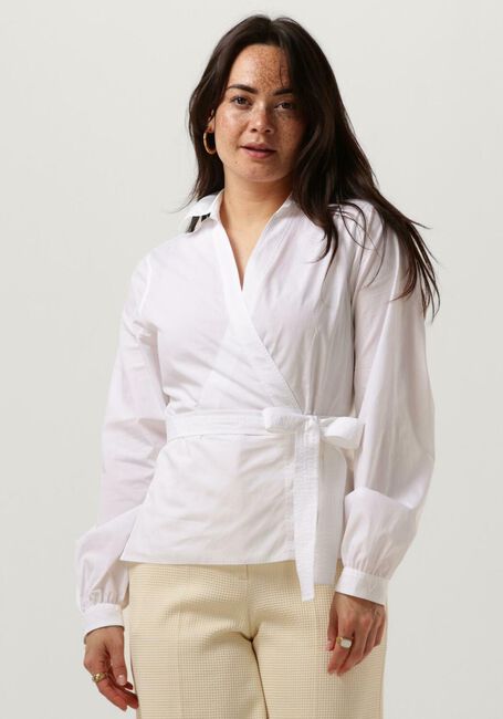 VANILIA COTTON POPLIN WRAP Blouses en blanc - large