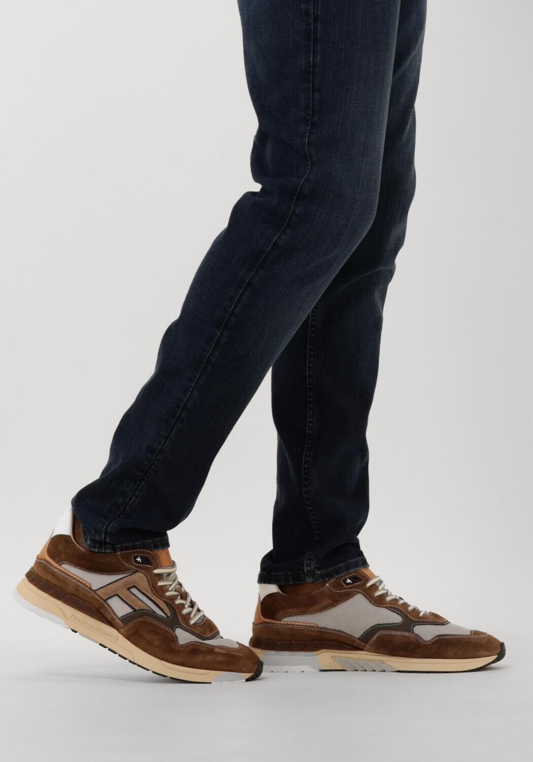 FLORIS VAN BOMMEL Baskets basses SFM-10153 DE RUNNER en cognac - large