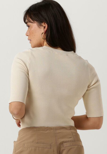 SELECTED FEMME Pull SLFMALA 2/4 KNIT O-NECK B en beige - large