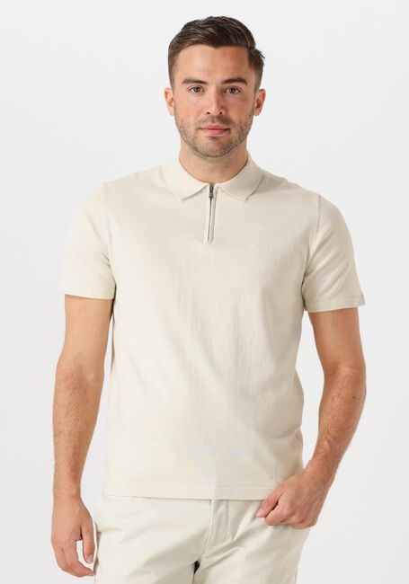 DSTREZZED Polo DORIAN ZIP POLO Crème - large