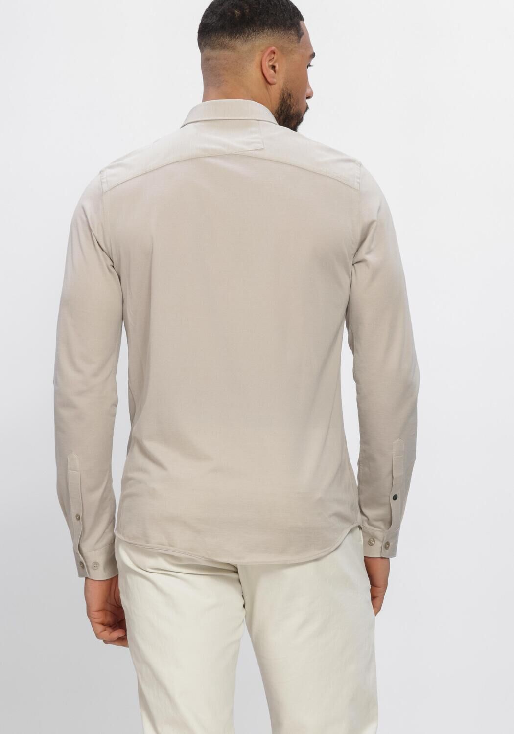 Beige CAST IRON Casual overhemd CF TECH FINE JERSEY - large