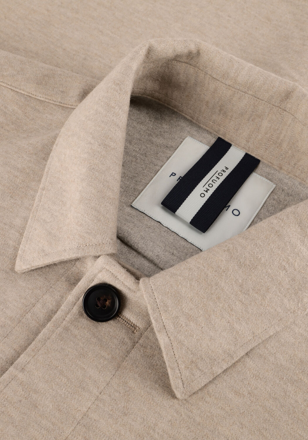 PROFUOMO Surchemise OVERSHIRT CUTAWAY KNITTED en beige - large