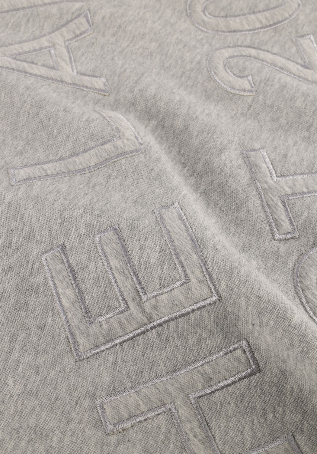 ALIX THE LABEL Pull LADIES KNITTED TEXT PATCHES SWEATER en gris - large