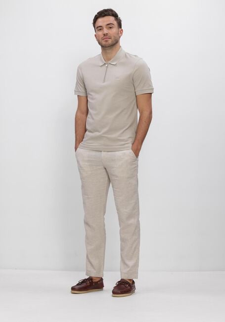 Grijze BOSS ORANGE Polo PASSERZIP - large