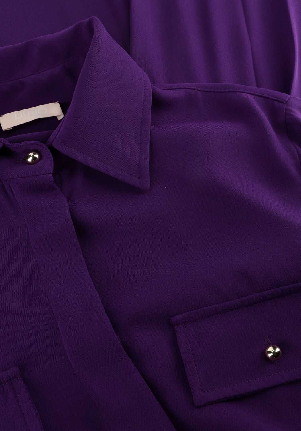 Paarse LIU JO Midi jurk ABITO CAMICIA CON CINTA - large