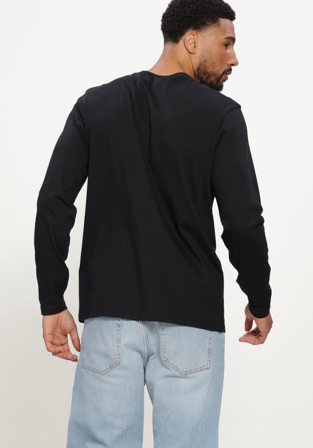Zwarte LYLE & SCOTT T-shirt PLAIN L/S T-SHIRT - large