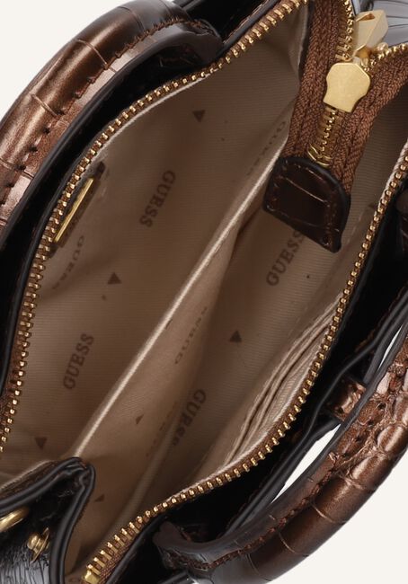 Bronzen GUESS Schoudertas JAMES MINI SATCHEL Bronzen GUESS Schoudertas JAMES MINI SATCHEL - large