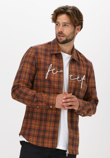 Bruine FORÉT Overshirt ROUGH OVERSHIRT - large