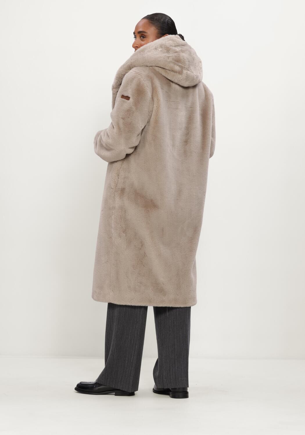 MOSCOW Manteau en fausse fourrure 08-08-NADJANA-4 en beige - large