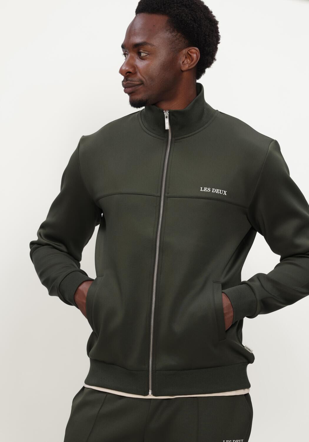 LES DEUX Jack LES DEUX TRACK JACKET en vert - large