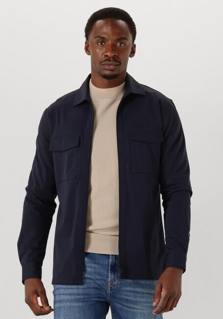 GENTI Surchemise OAKS SHIRT JACKET ZIP Bleu foncé - large