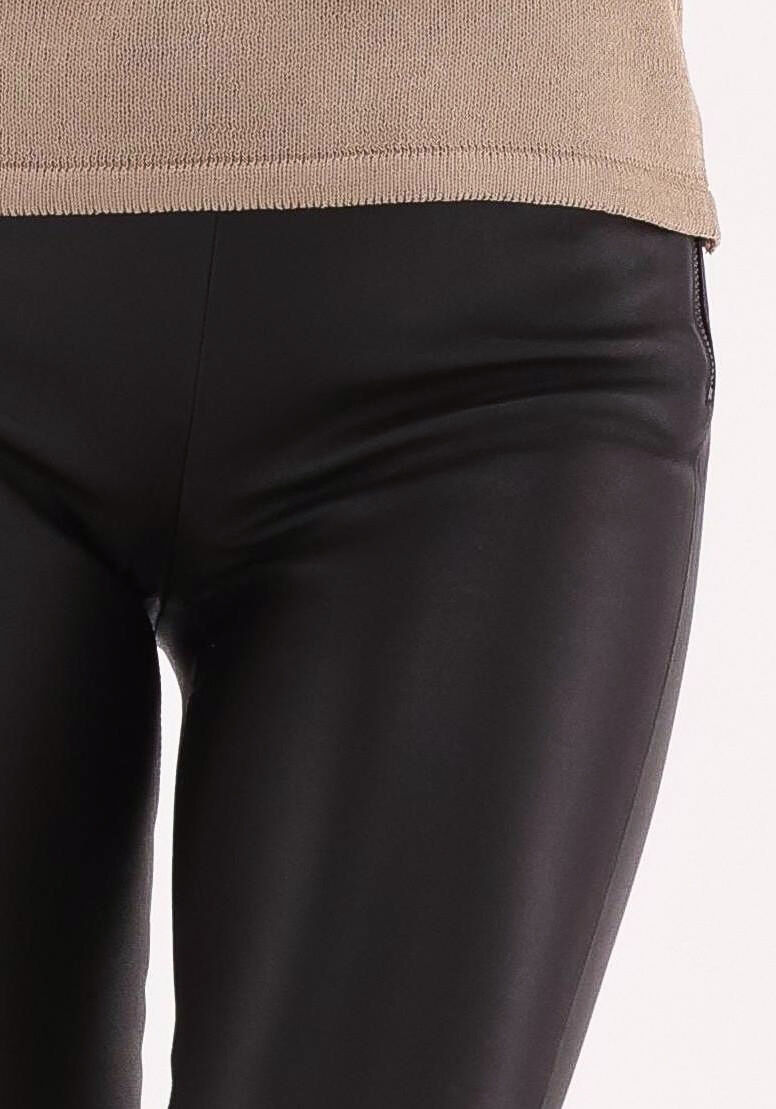 Bruine leatherlook legging online