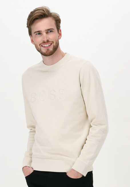 BOSS BLACK Pull WELOGO 10236723 Blanc - large