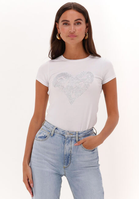 GUESS T-shirt SS GUESS HEART R3 en blanc - large