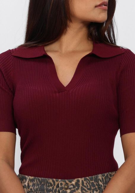 YDENCE Polo KNITTED TOP WIES en rouge - large