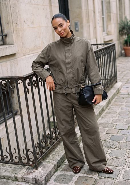 Olijf MODSTR&Ouml;M Wijde broek URANIAMD PANTS - large