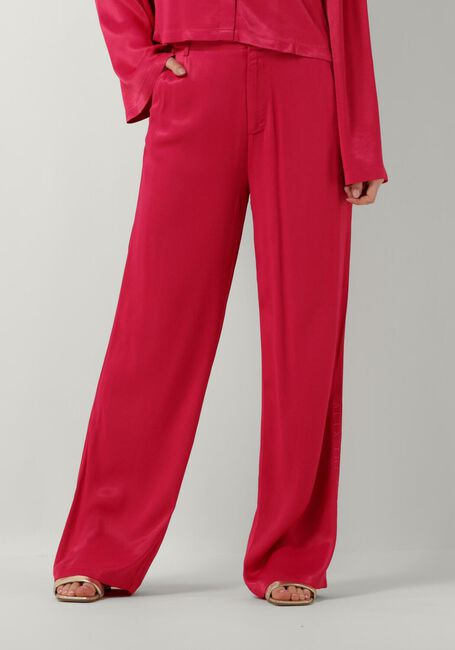 ALIX THE LABEL Pantalon large LADIES WOVEN SATIN PANTS en rose - large