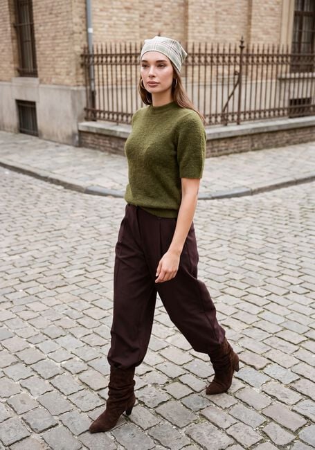 Groene Y.A.S. Trui YASJOHI SS WOOL BLEND PULLOVER - large