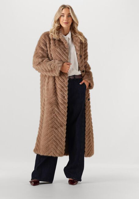 Camel STUDIO AR Faux fur jas SCARLET - large