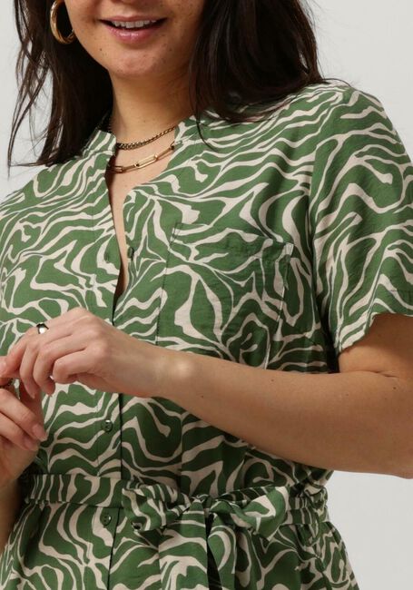 OBJECT Mini robe OBJSELINE S/S SHIRT DRESS en vert - large