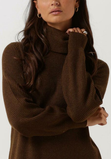 OBJECT Mini robe MALENA L/S ROLLNECK DRESS en marron - large