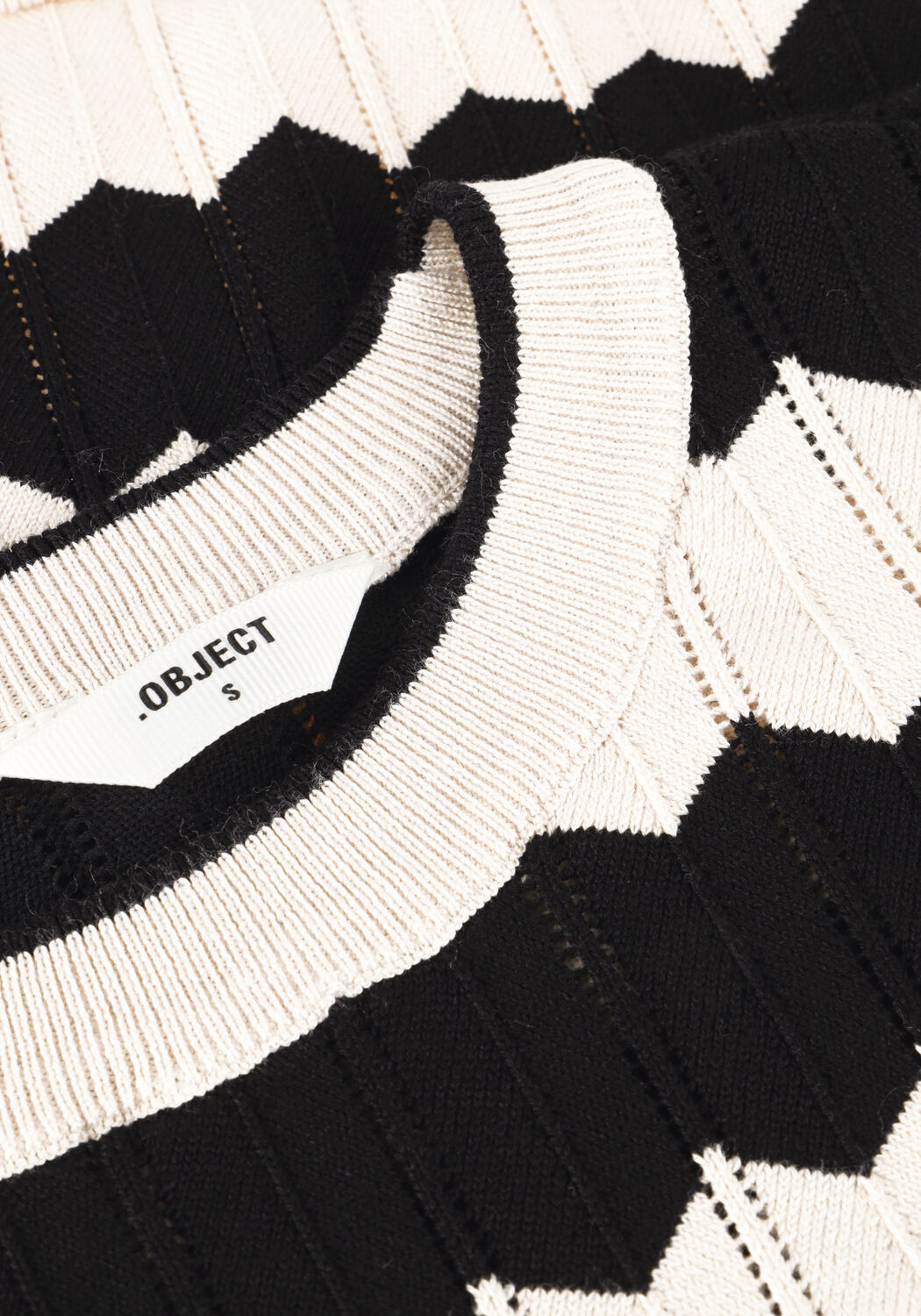 Zand OBJECT Trui OBJEBBA L/S RE KNIT PULLOVER - large