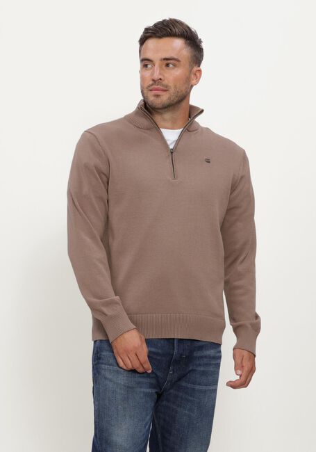 G-STAR RAW Pull CORE REFINED HALF ZIP KNIT en camel - large