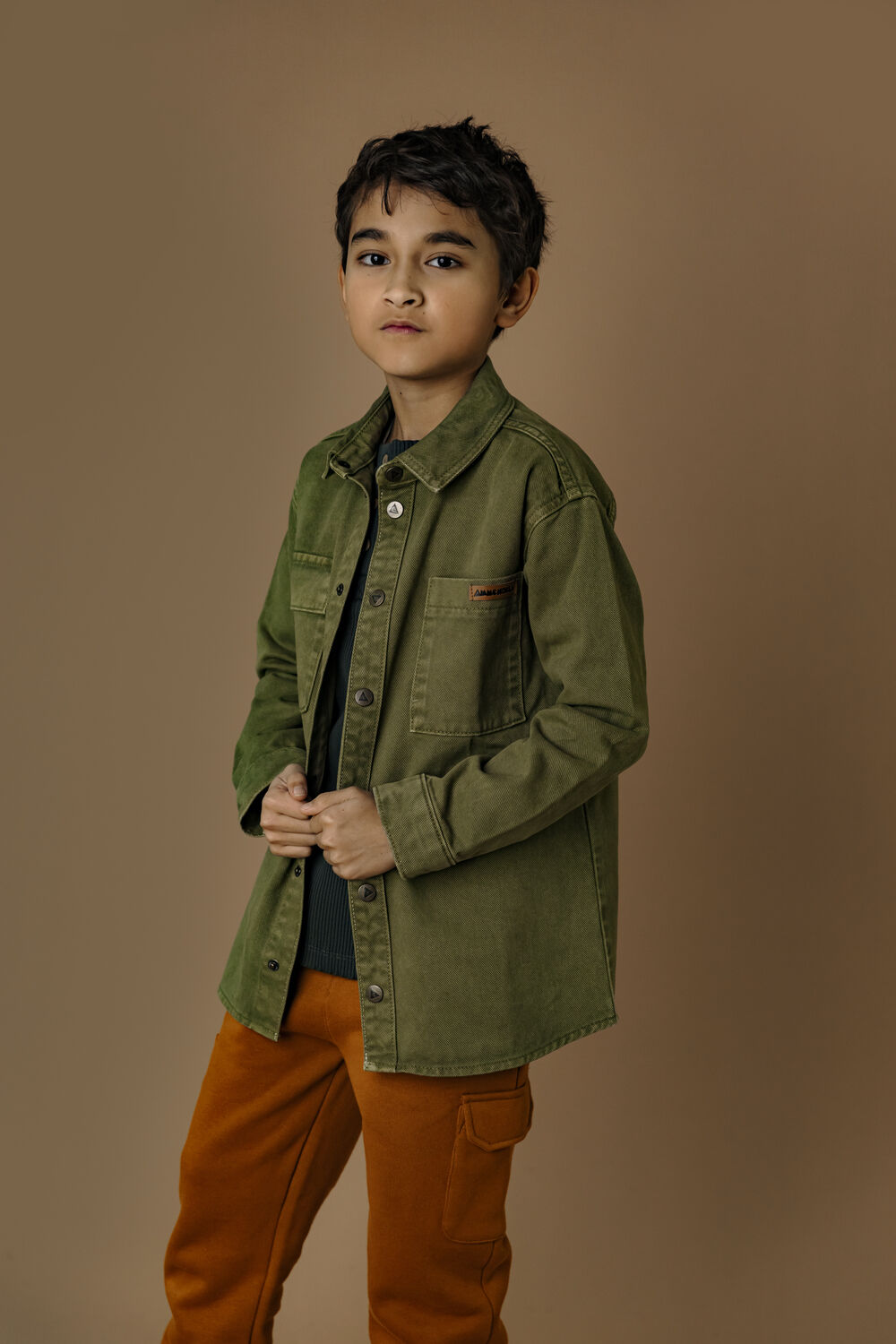 Groene AMMEHOELA Overshirt AM.BILL.08 - large