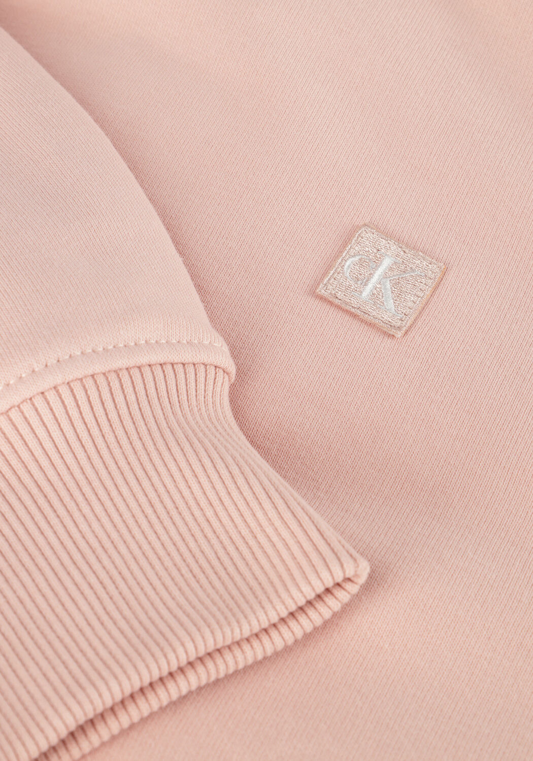 CALVIN KLEIN Pull CK EMBRO BADGE REGULAR HOODIE Rose clair - large