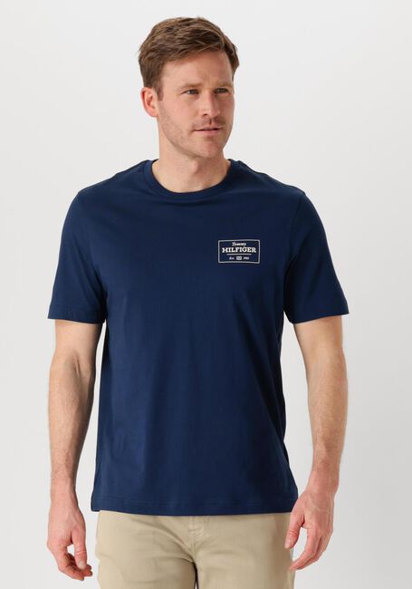 Blauwe TOMMY HILFIGER T-shirt MONOTYPE PRINTED LABEL TEE - large