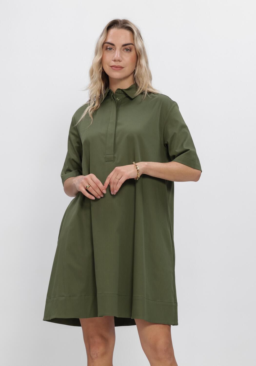 Groene EST'SEVEN Mini jurk BEYZA DRESS - large