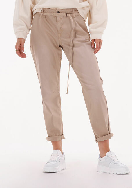 Bruine SUMMUM Straight leg jeans TAPERED PANTS FINE TWILL - large