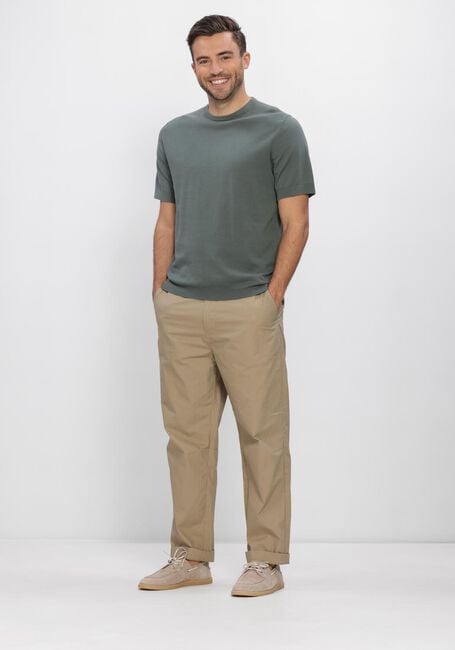 SELECTED MEN SLHTORINO SS KNIT CREW NECK  NOOS Polos & T-Shirts en vert - large