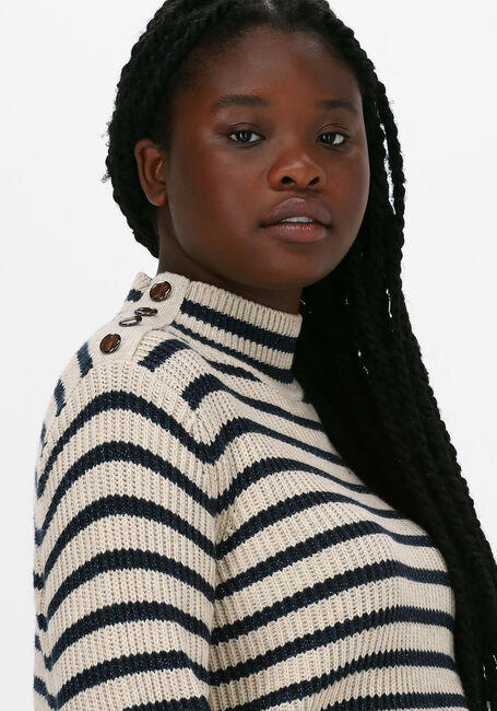 Beige MOS MOSH Trui LINN STRIPE KNITT - large