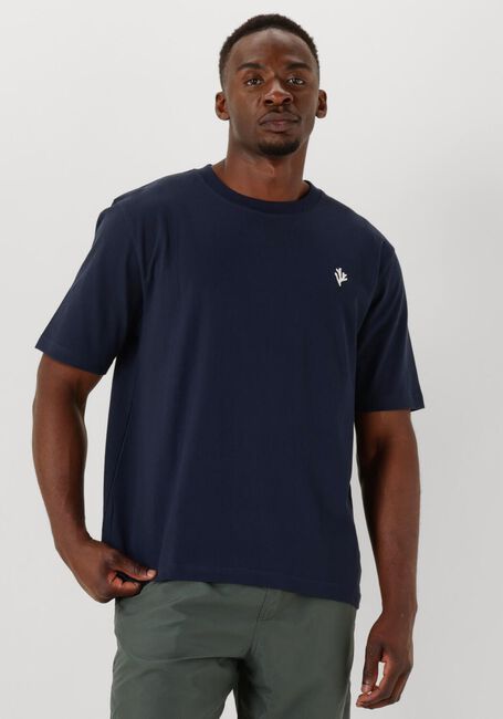 SHIWI T-shirt MEN FINN RELAXED T-SHIRT CORAL LOGO Bleu foncé - large