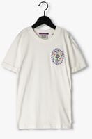 SCOTCH & SODA T-shirt SLIM FIT FLOWER EMBROIDERY en blanc - medium