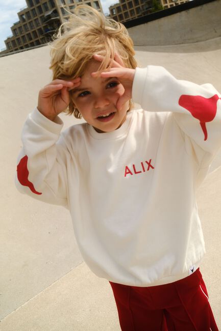 ALIX MINI Chandail KNITTED BULL SLEEVE SWEATER Crème - large