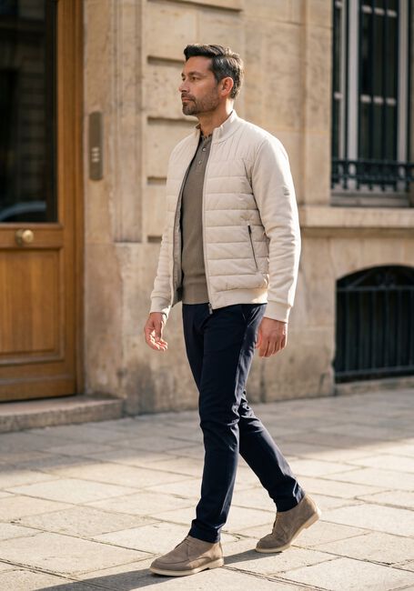 GENTILUOMO Jack CARDIGAN MATERIAL MIX en beige - large