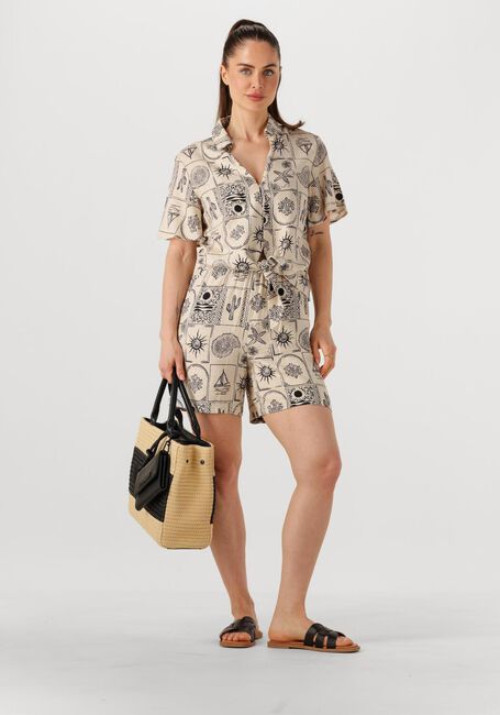 Beige OBJECT Korte broek OBJEMBER HW SHORTS 139 - large