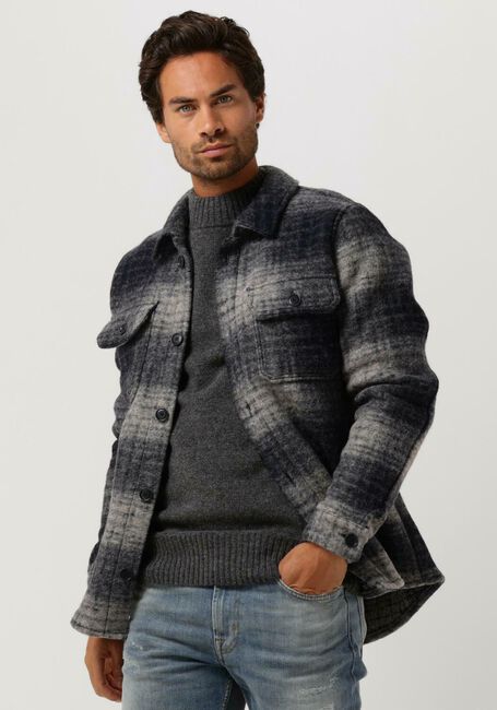 Blauwe PROFUOMO Overshirt OVERSHIRT CHECK - large