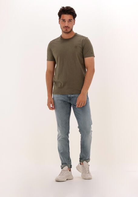 Groene CAST IRON T-shirt SHORT SLEEVE R-NECK SLUB JERSEY - large