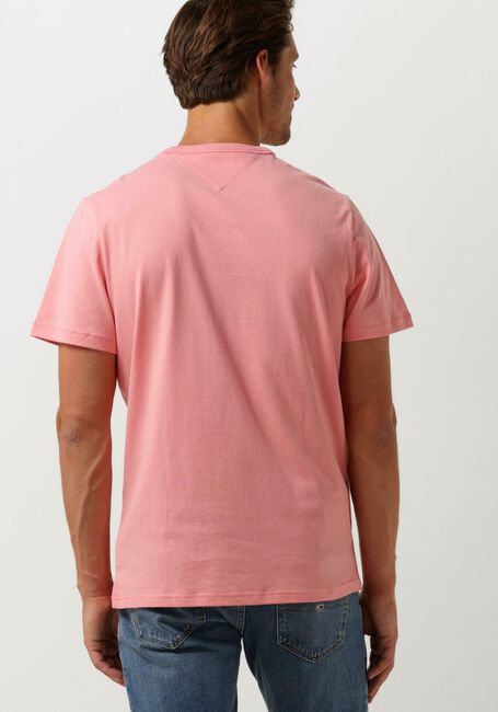 TOMMY JEANS T-shirt TJM SLIM RIB DETAIL TEE en rose - large