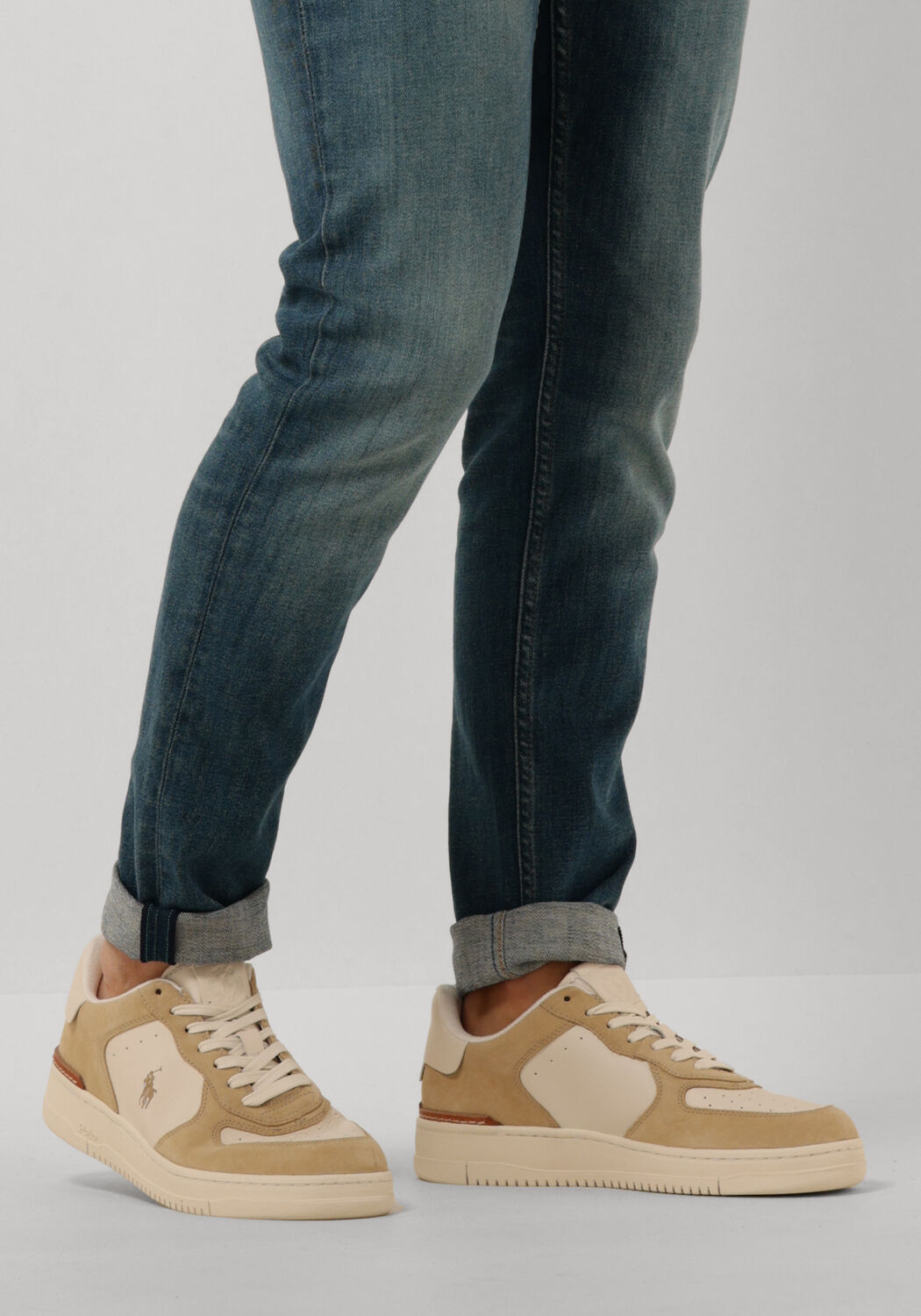 POLO RALPH LAUREN Baskets basses MASTERS COURT LOW TOP en beige - large