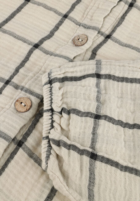 PLAY UP CHECKED WOVEN TUNIC Blouses en beige - large