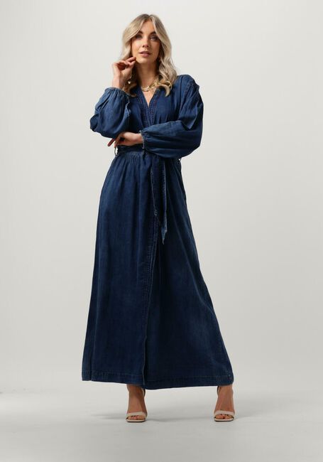 SUMMUM Robe maxi DRESS COTTON INDIGO SATEEN en bleu - large