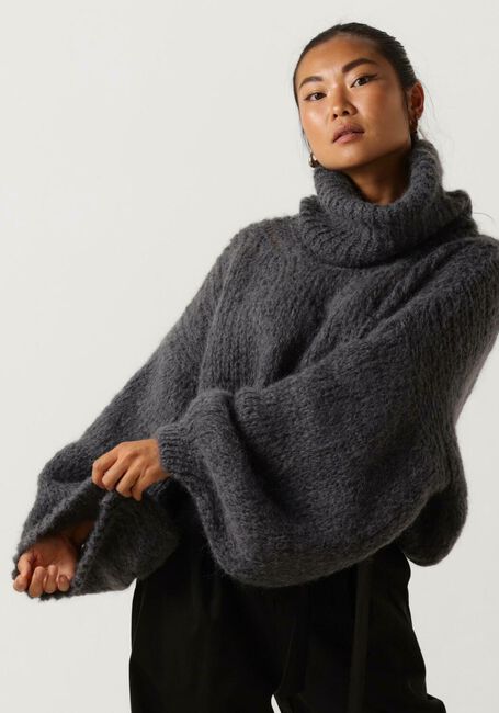 AMERICAN DREAMS Col roulé PEPPER ROLL NECK CROPPED Anthracite - large