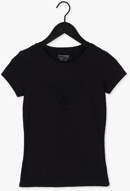 GUESS T-shirt EYELETS FLORAL en noir - large